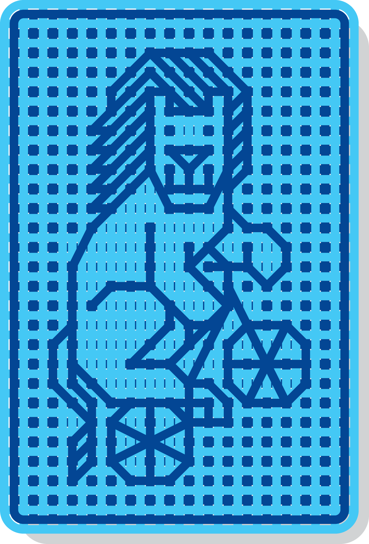 A Lion on a Bicycle that Is Blue